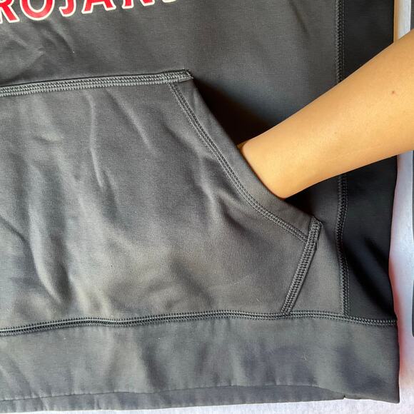 Nike Therma-fit Women Sweatshirt size S Hoodie Hand Warmer Gray Lincoln Trojans - Picture 5 of 10